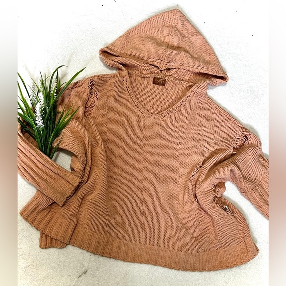 POL Oversized Chunky Knit Hooded Sweater - Small - Picture 1 of 10